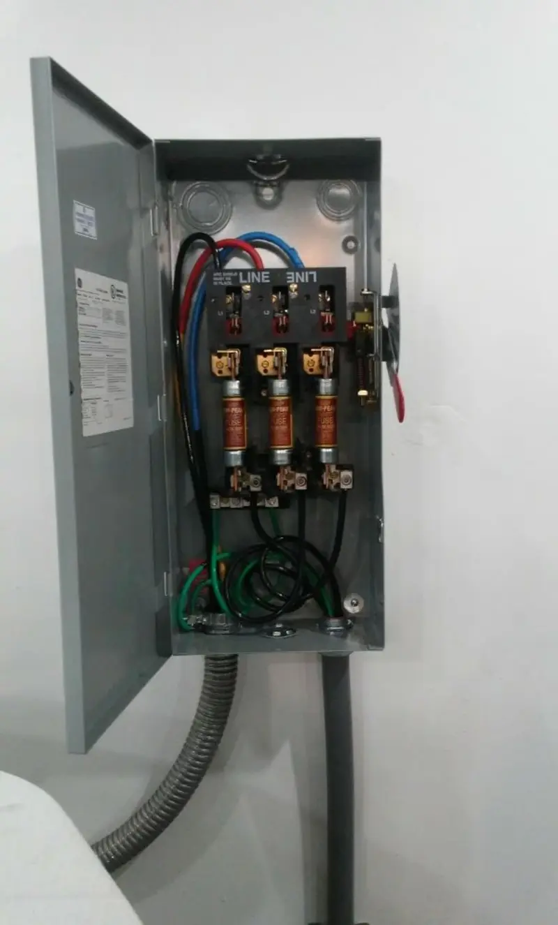 Three-phase disconnect switch installed for Electrical Wiring & Rewiring in Levant