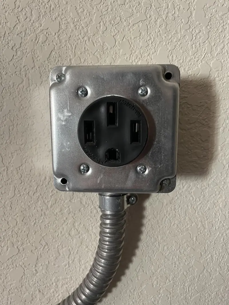 NEMA 14-50 outlet installed for Electrical Panel Upgrade in Levant